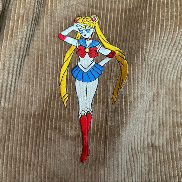 Vintage modern times sailor moon corduroy cropped sleeve jacket - Picture 4 of 9
